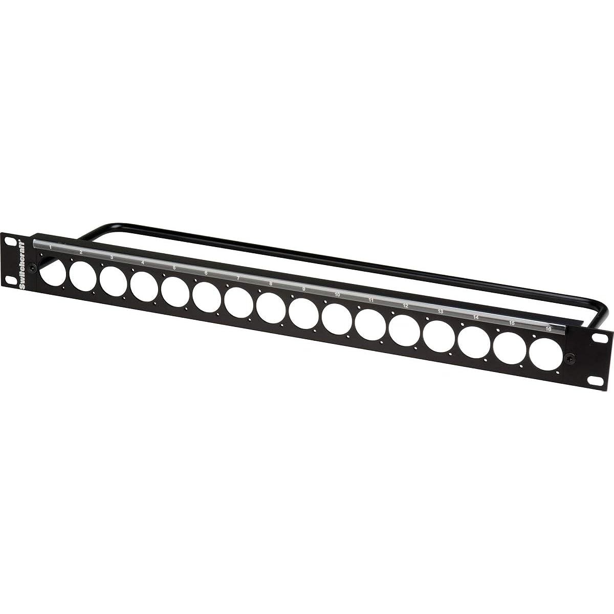 Switchcraft QGPK1B440 1RU 1x16 EH Rack Panel with 4-40 tapped holes