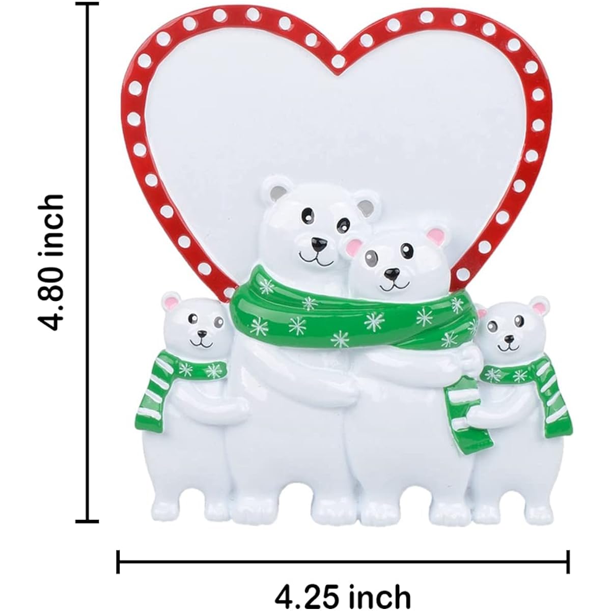 MAXORA Polar Bear Family Ornament Tabletop Christmas Decorations WorldwideT201-4