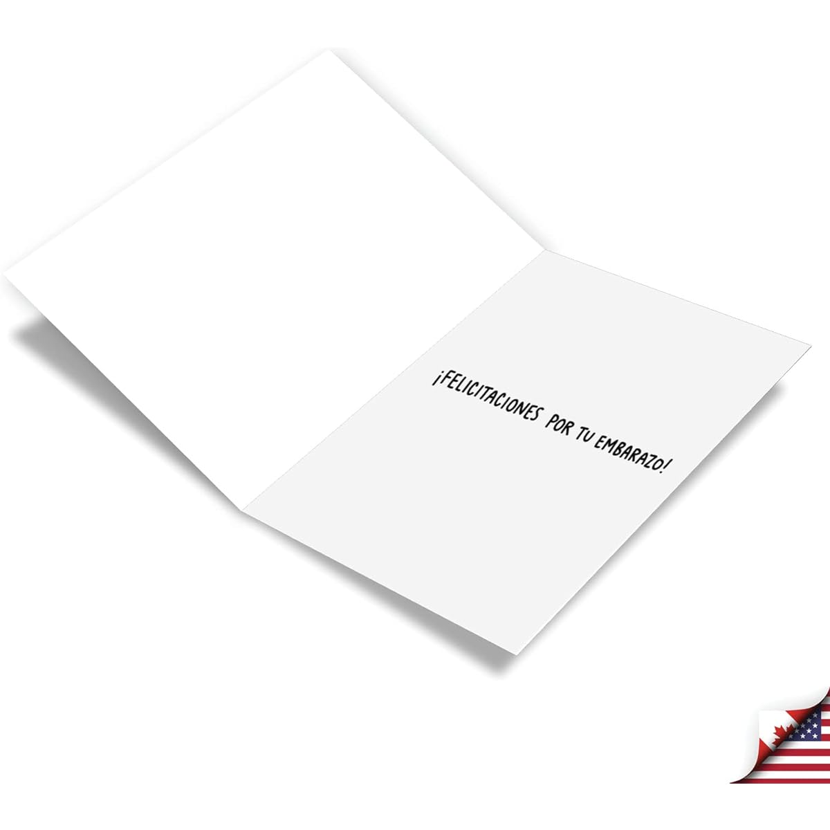 NobleWorks Funny Spanish Baby Paper Cards with 5 x 7 Inch Envelopes (1 Card) Shower Announcement Bebé en Camino C6355BBG-SL