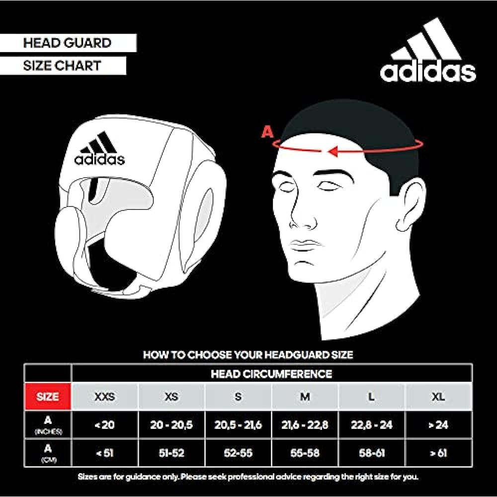adidas Head Guard AdiStar Pro Headgear Metallic ADIPHG01PROMT //Adidas Boxing Headgear Genuine Leather Kickboxing (Medium, Red)