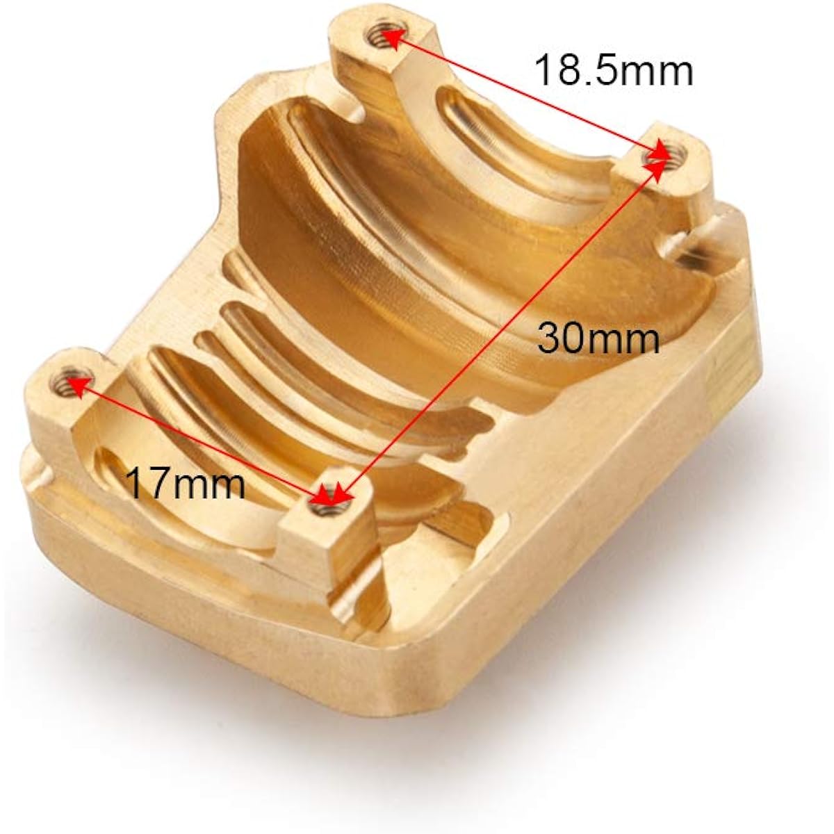 RCLions Brass Diff Cover 2Pcs Heavy Duty Front/Rear Axle Housing Cover for TRX4 T4 Upgrade 1/10 RC Crawler Car