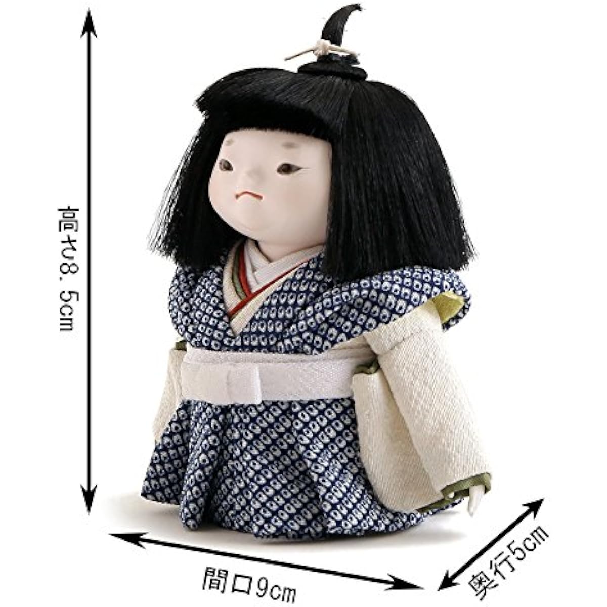 Hina dolls, Koichimitsu, Hina dolls, dolls for children, Ukiyo-e dolls, dolls only, Wa Works, O-Mame-san, Boku-chan, head with eyes, pure silk h063-koi-ww0d