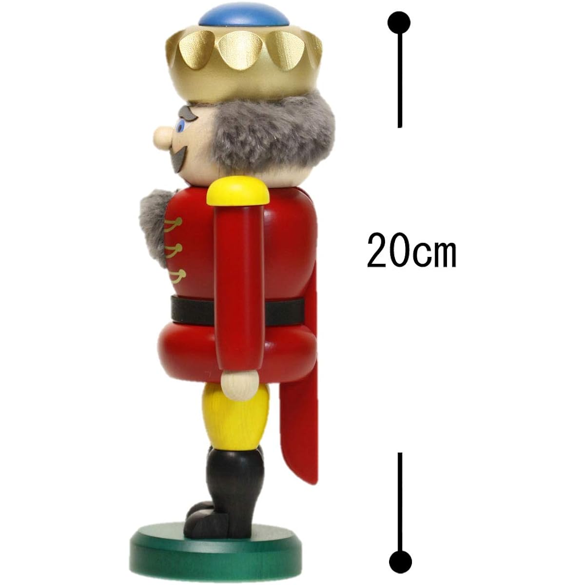 Nutcracker King Red Height 20 cm Seiffen Erzgebirge Folk Art Original SV 11451/1