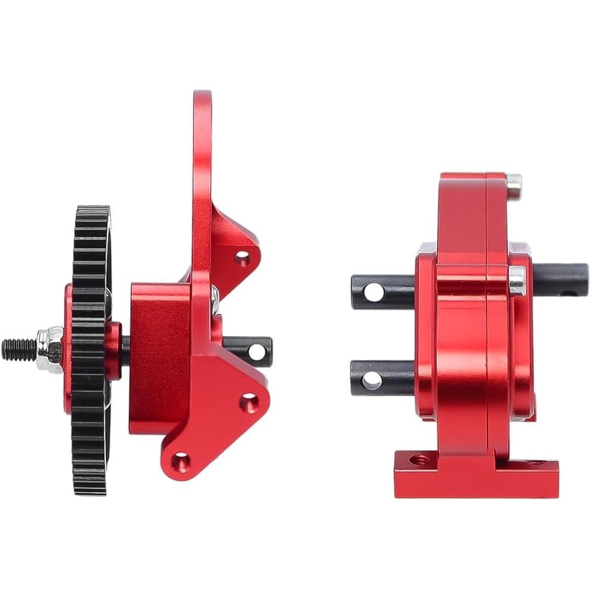 JOYSOG LCG Transmission Gearbox 30% Overdrive Gearbox for 1/10 SCX10 I II 90046 Capra TRX4 RC Crawler Car Upgrade Parts (Red)