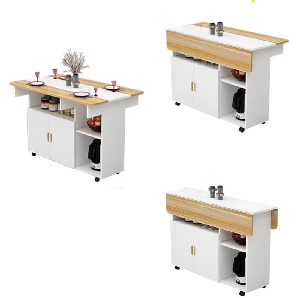 VEEZHA Counter Table Dining Table Kitchen Counter Storage Counter Table 80cm Butterfly Counter (White)