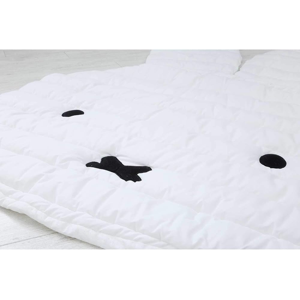 Nishikawa 1585-50103 Miffy Okao-shaped contact mat, white, soft, non-slip, hand washable