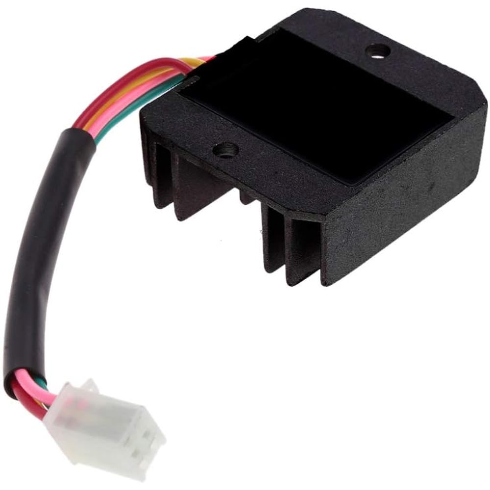 12V Voltage Regulator Rectifier 4 Wires for GY6 125cc 150cc ATV Dirt Bike Go Kart Moped and Scooter