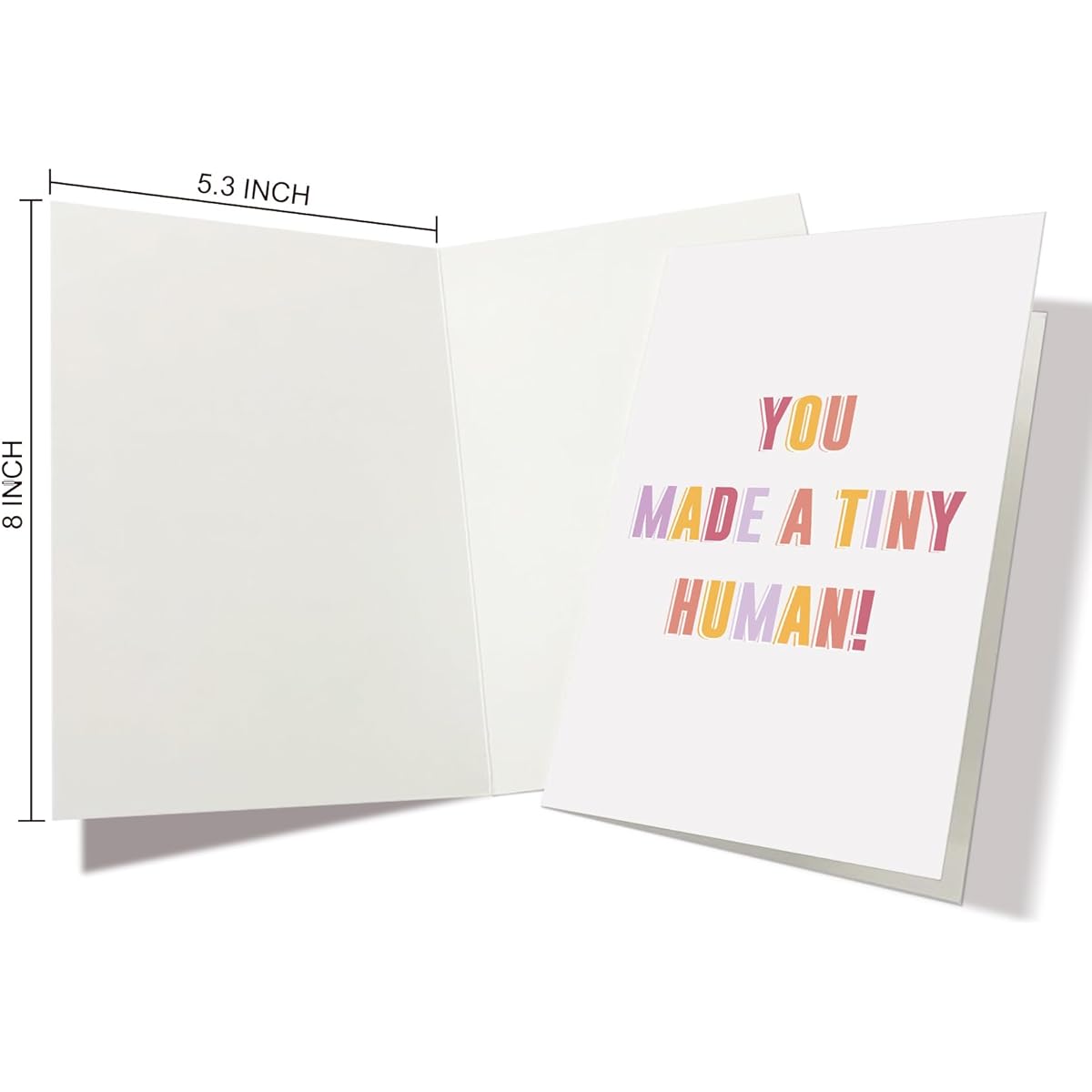 Nchigedy Funny Baby Shower Cards, Congratulations Cards for Newborns, Newborn Cards for Pregnant Women, New Mom Cards, I Made a Tiny Human