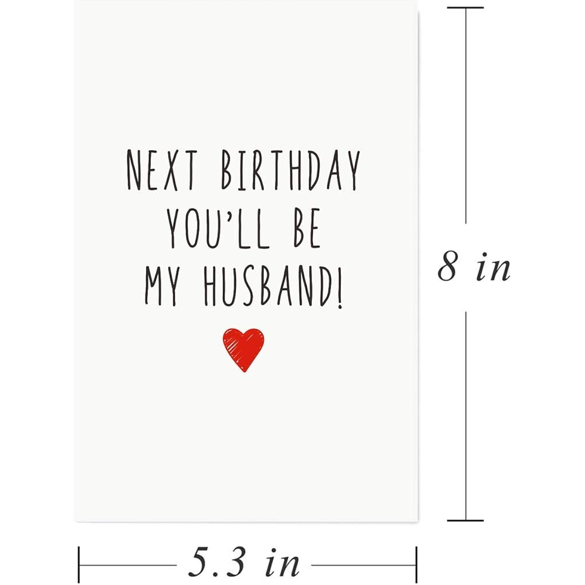 Gonzey Funny Birthday Cards for Future Husband - Fiance Birthday Cards - Romantic Birthday Cards