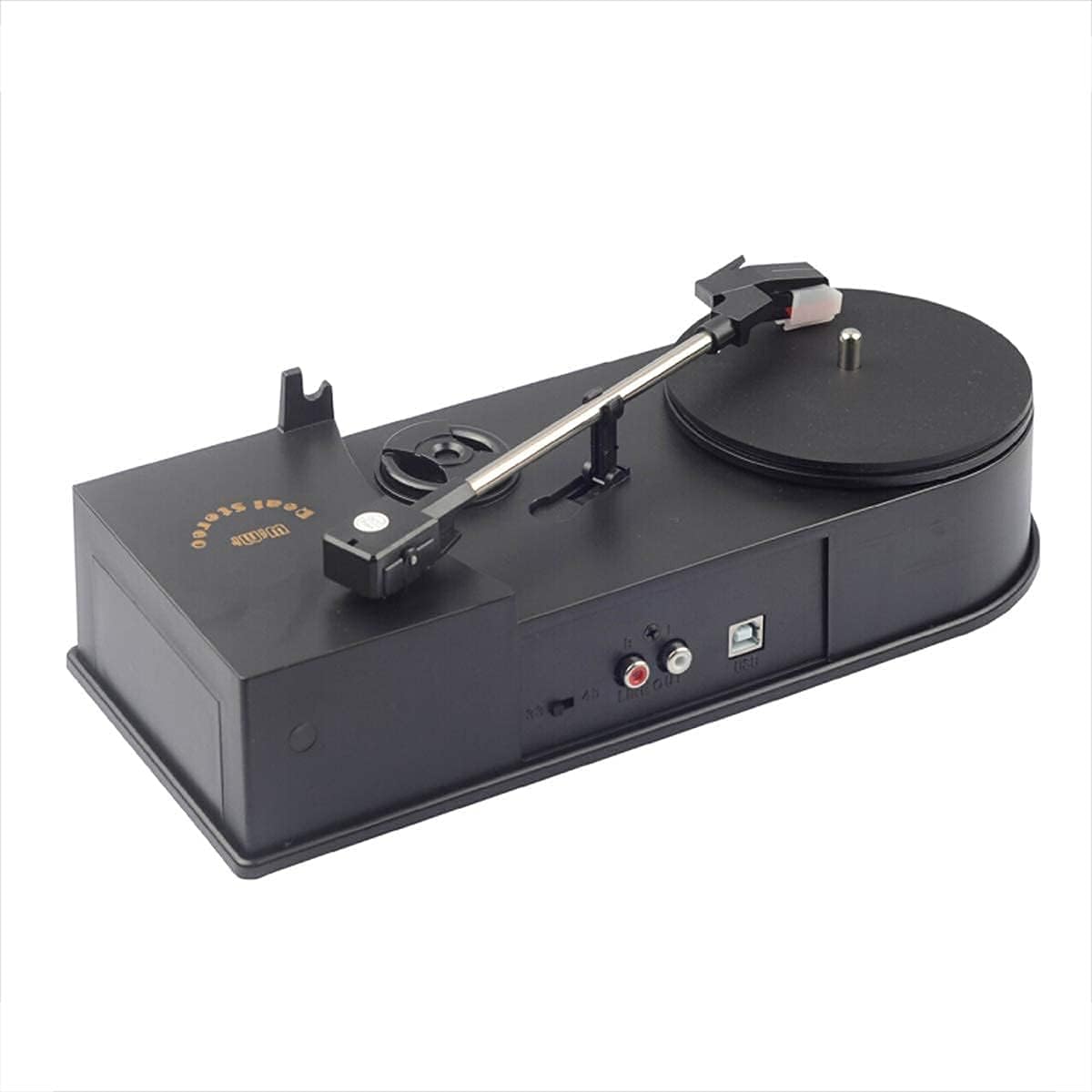 Record Player Retro, Mini Record Player Bluetooth Record Player 2 Speed Black, Record Player
