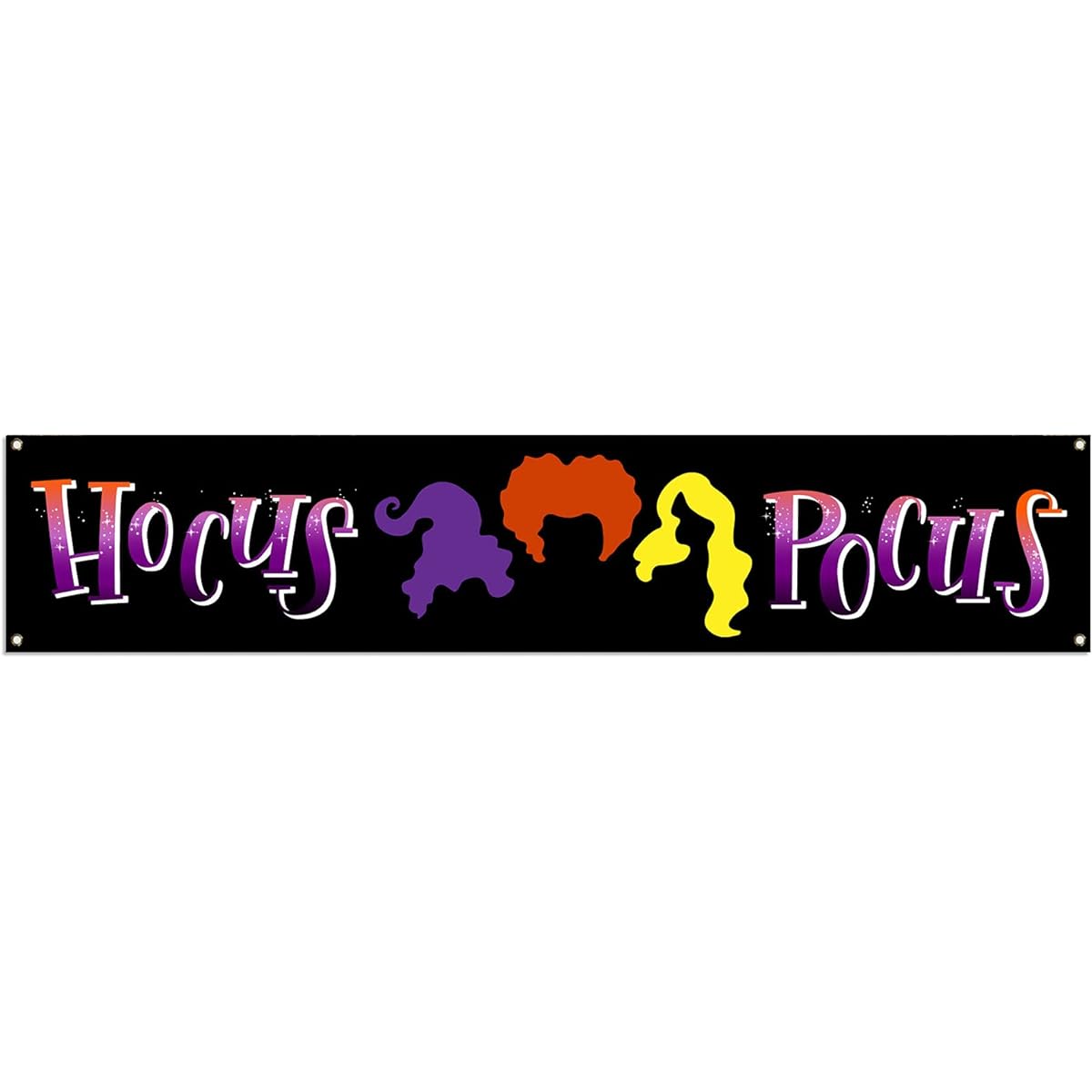 Rainlemon Hocus Pocus Fence Banner Halloween Witch Outdoor Parade Yard Sign Decoration