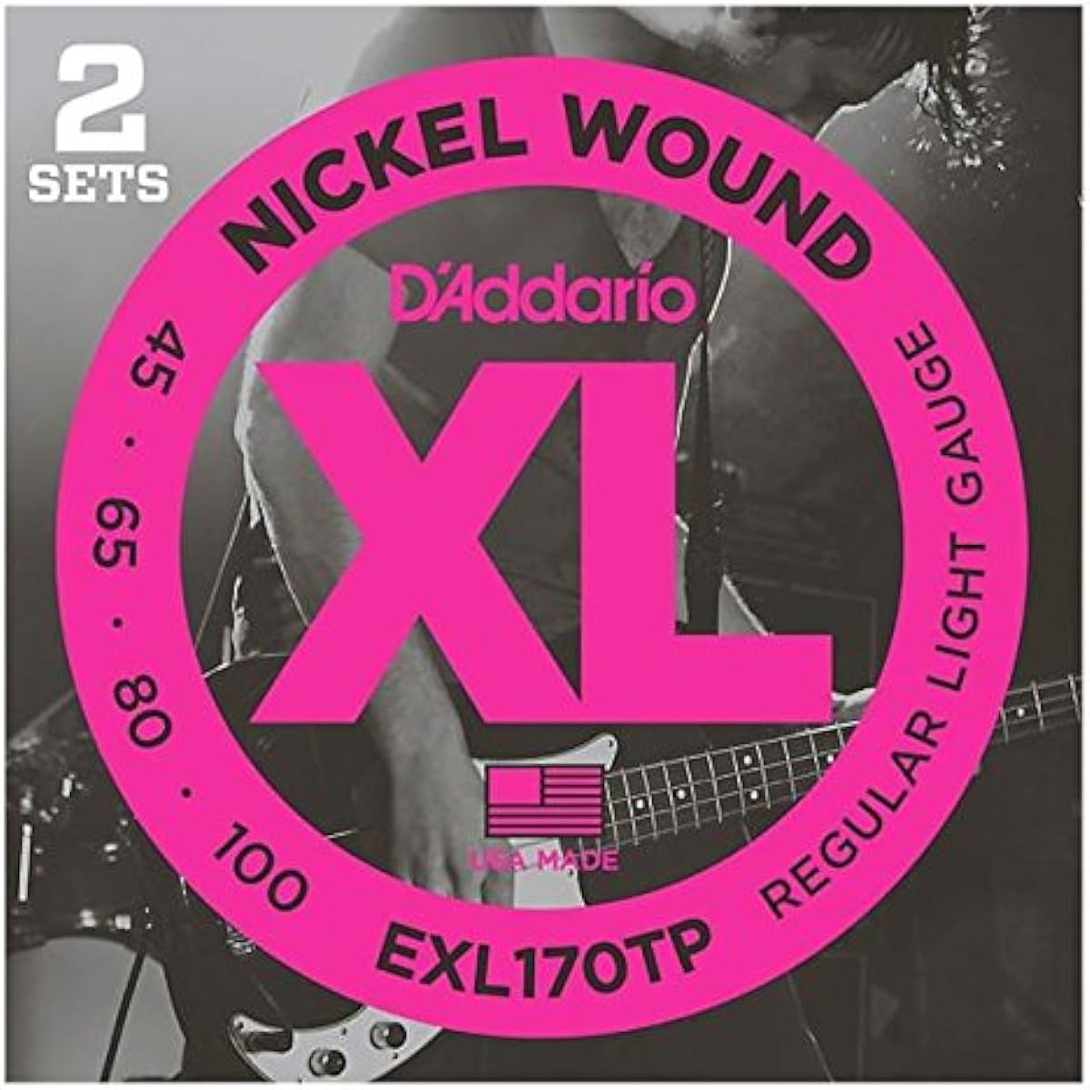 D'Addario EXL170TP Twin Pack/Bass Strings x 2 Packs (4 Sets in Total)