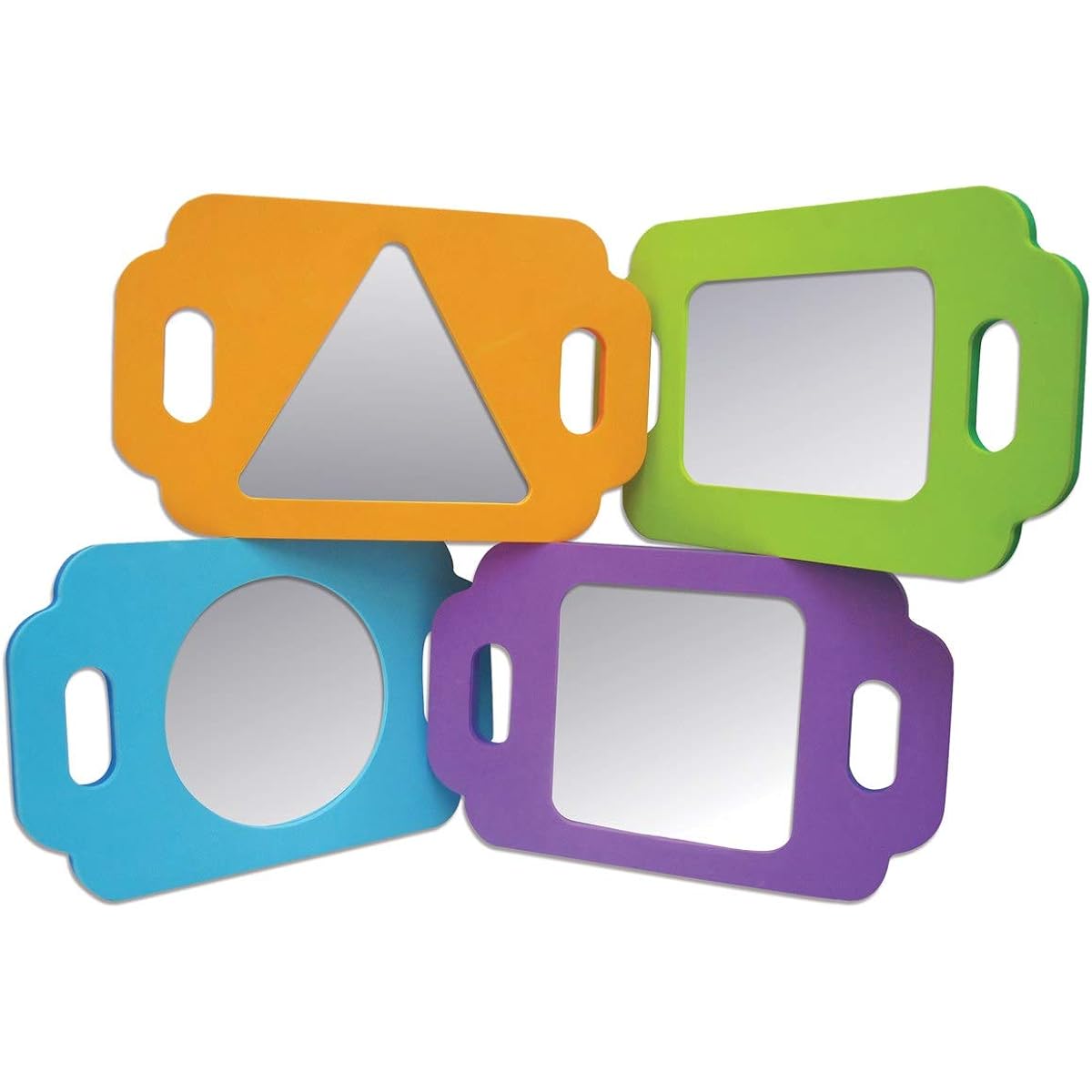 Edushape Easy-Grip Shape Mirror for Toddlers and Toddlers - Set of 4