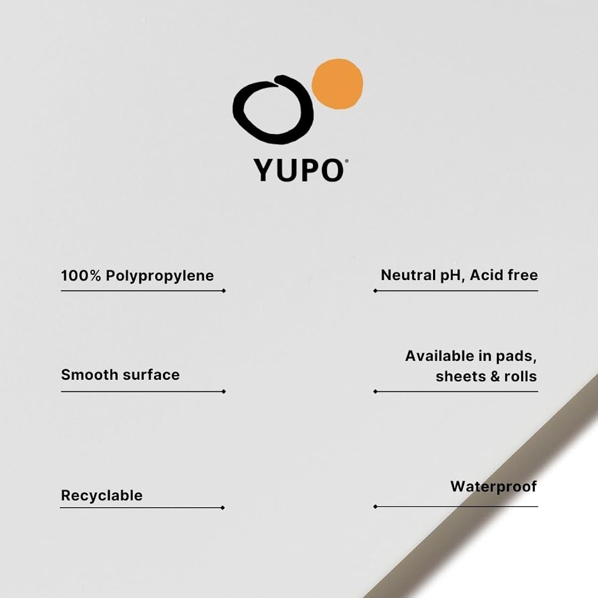 Legion Yupo Mini Artist Pads 2.5 x 3.5 Inch 10 Sheets Semi-Transparent (L21-YUP197WH23)