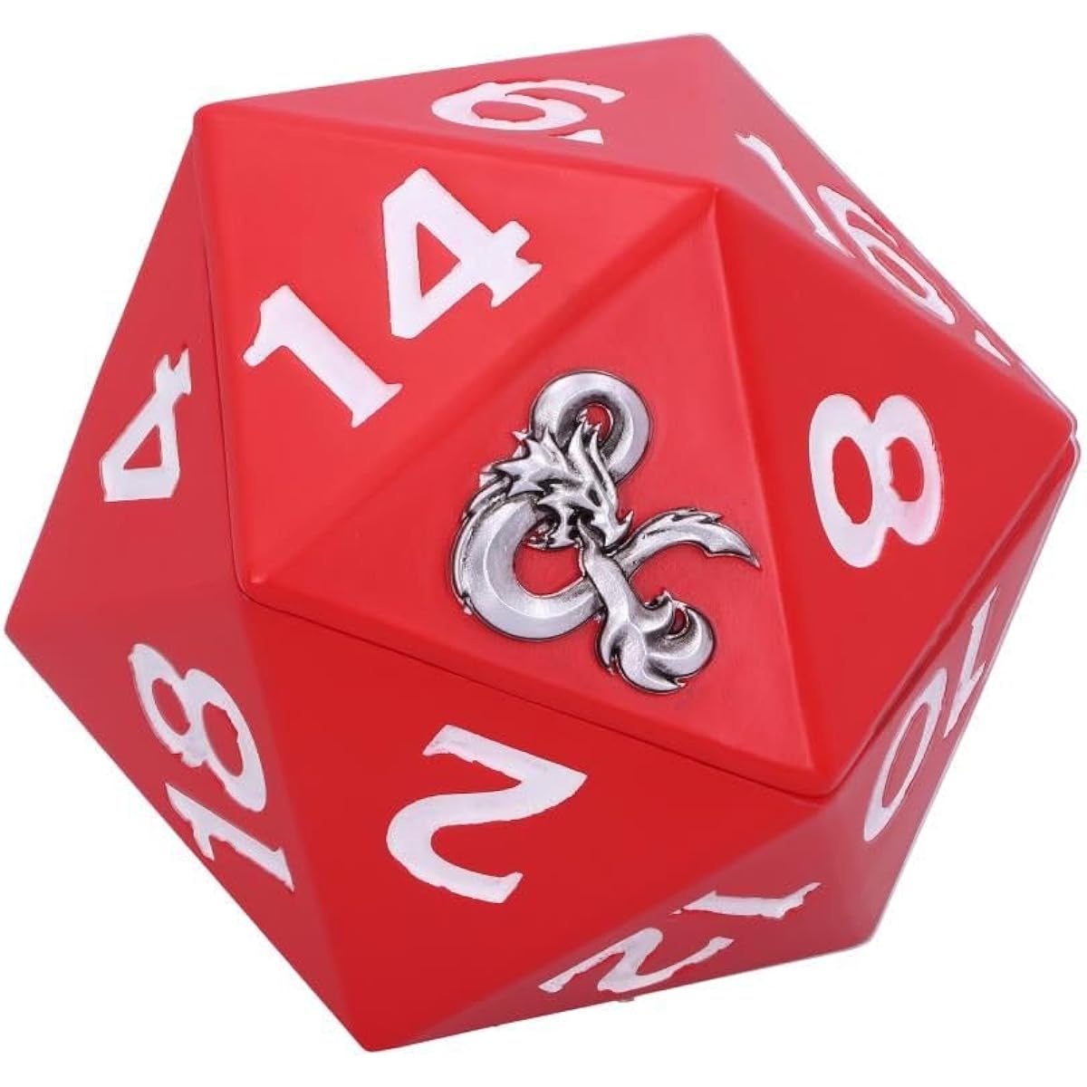 Officially Licensed Dungeons & Dragons D20 Dice Storage Box, Red, 13.5cm
