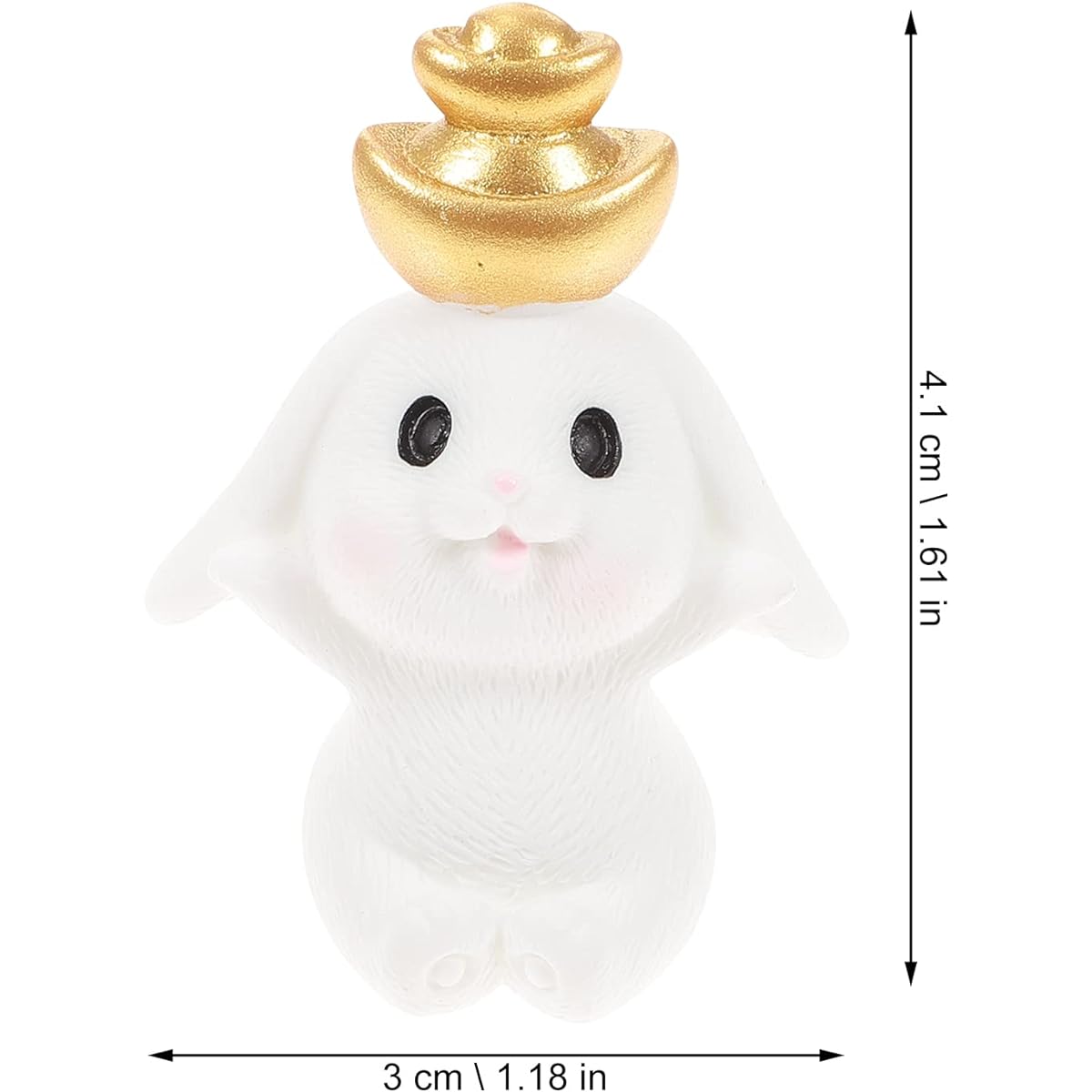 LUOZZY 16 Pieces Miniature Rabbit Figurines Mini Resin Bunny Cake Decoration 2023 New Year Party Ornaments