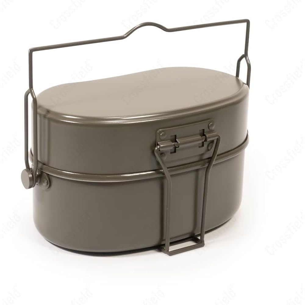 Crossfield Combat Meal Cup 2 Type New Lot Version Camping Solo Camp Military Style Meal Cooker 2 Cups Bonfire Cooker Mestin Steam Cooking Simultaneous Cooking Short Hanging Hand