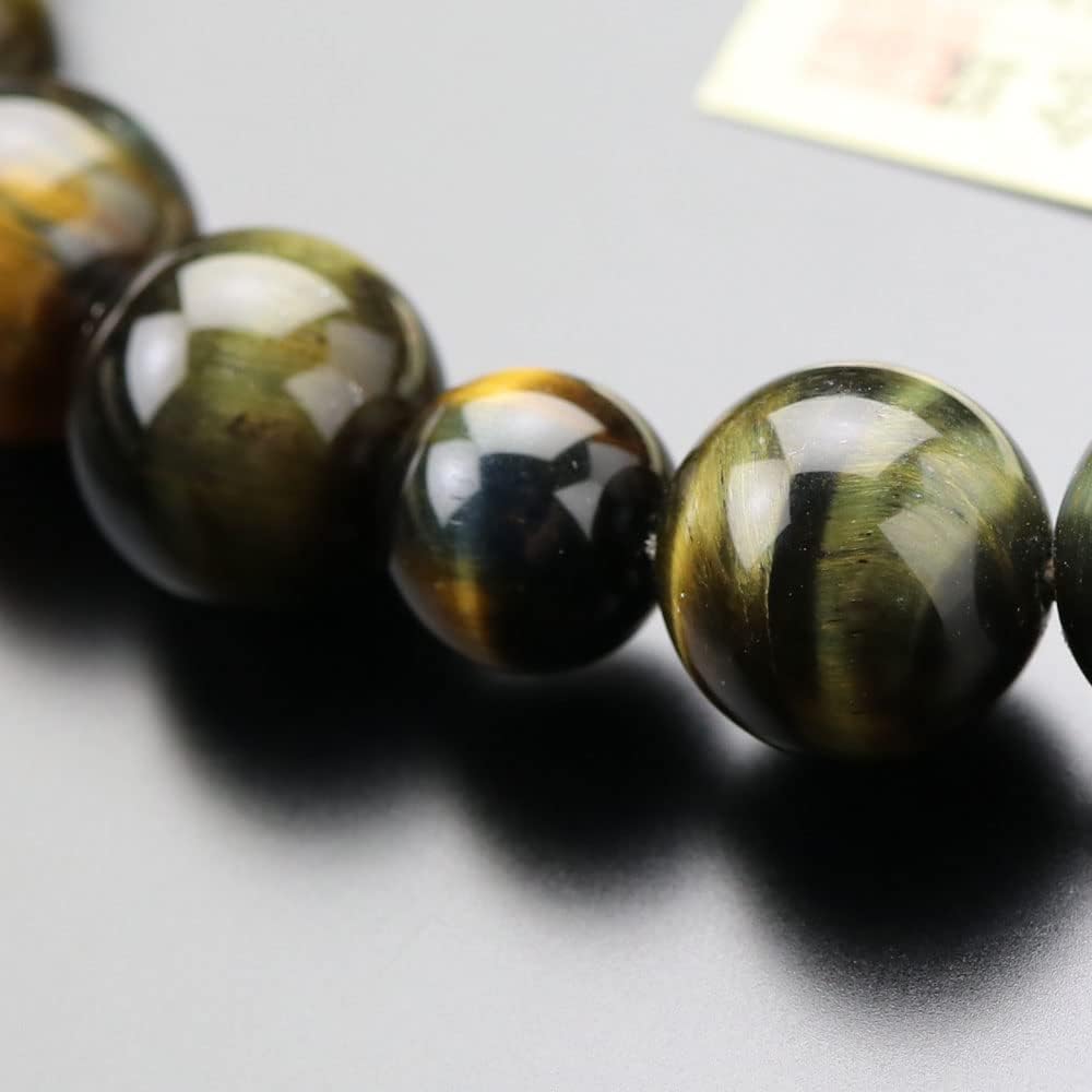 ≪Special Price≫ Nenju.com Jodo Shinshu Prayer Beads for Men 22 Beads Mixed Tiger Eye Stone String Bun [Regular Prayer Beads Kyoto Shinshu Disciples Tiger Eye Stone Dark Blue Tiger Eye Stone Tiger Eye Funeral Memorial Ceremony Funeral Natural Stone My Pra