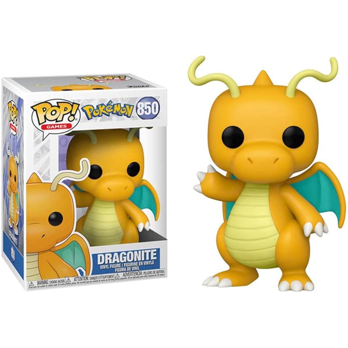 Pokemon - Dragonite Pop! Vinyl Figure (with Compatible Pop Box Protector Case) Multicolor 3.75"