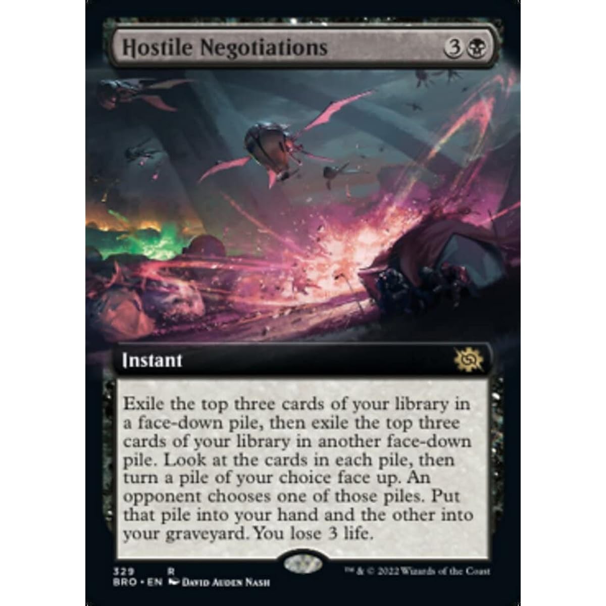 Magic: The Gathering - Hostile Negotiations (329) - Extended Art - The Brothers' War