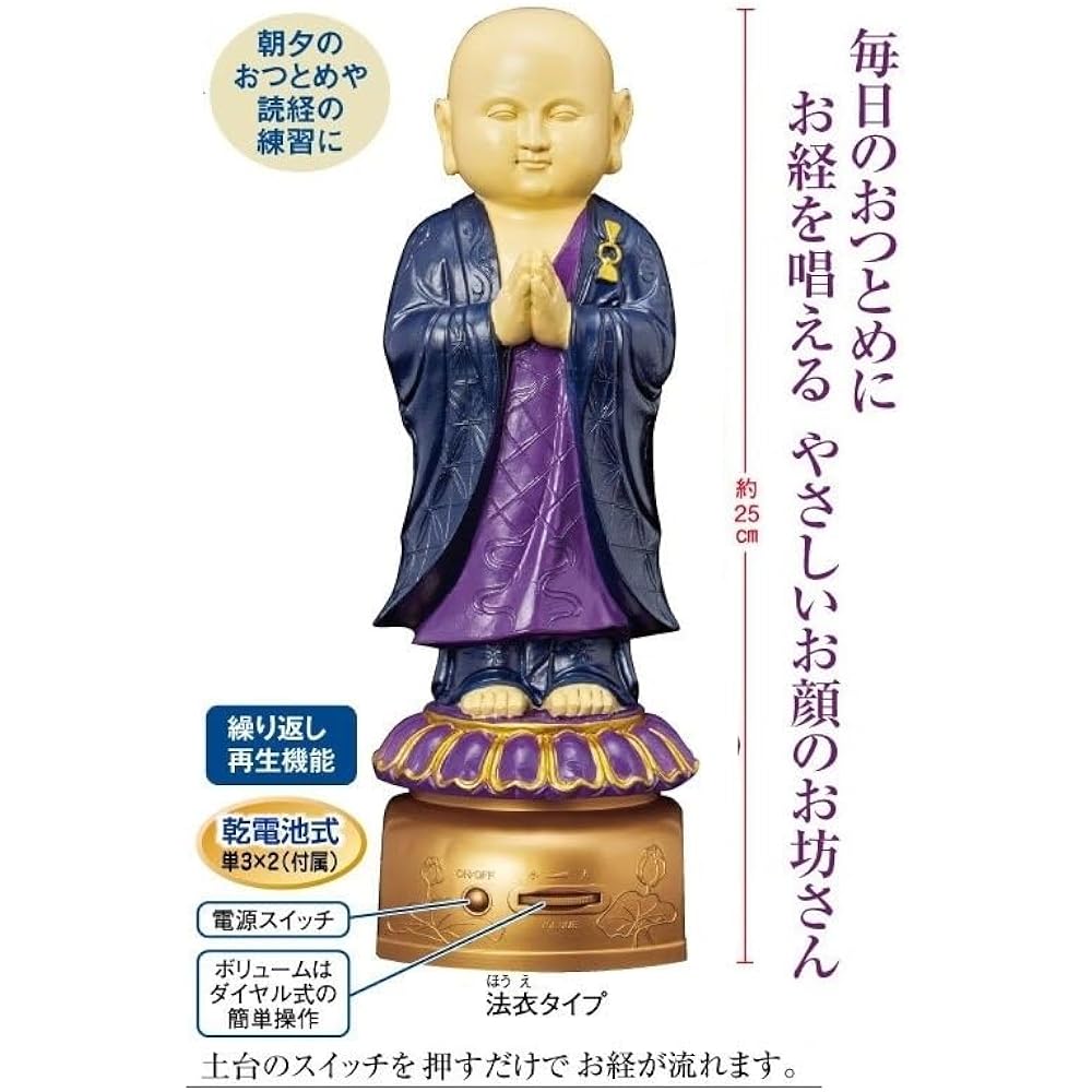 My family's monk sutra reading voice doll (Jodo Shinshu Higashi Honganji Temple (Nenbutsu Wasan/Eko))