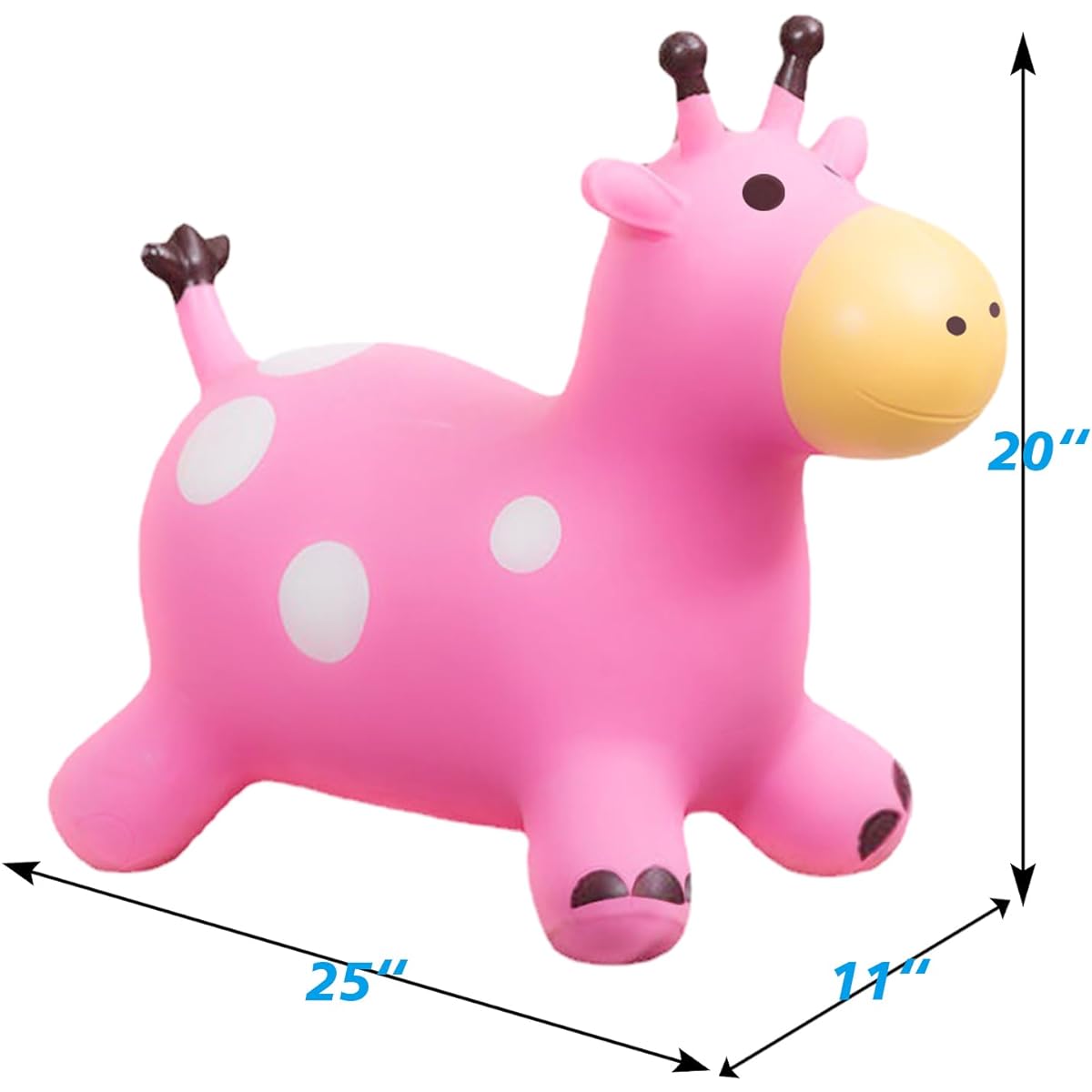 Bouncy Cow Toy Jumping Cow Toy for Kids Kids Favorite Jumping Toys Great for Birthdays Bouncy Cow Pink