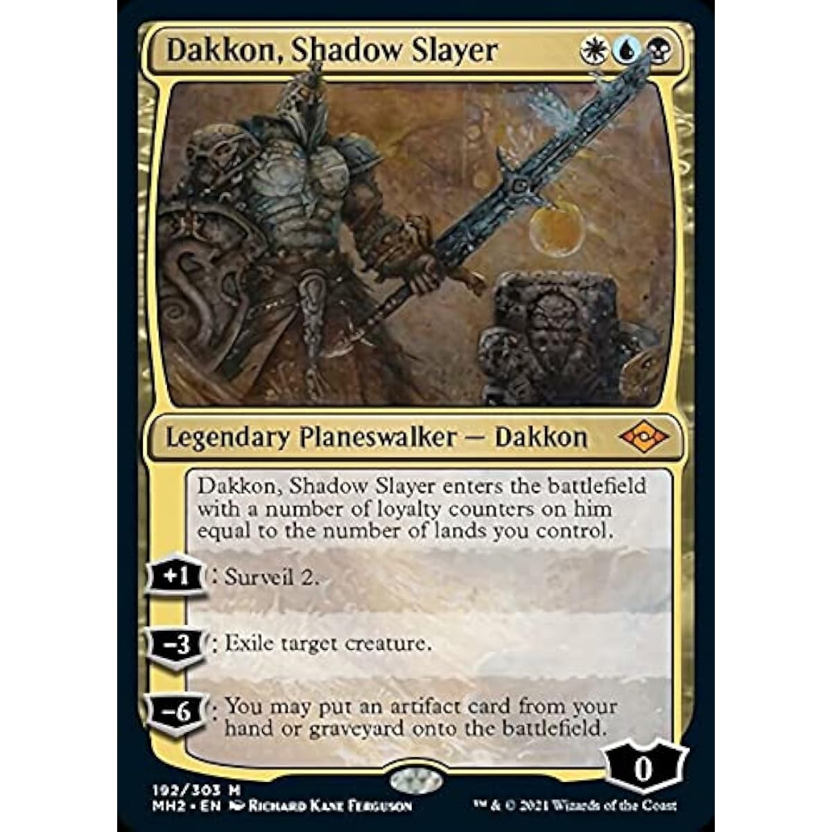 Magic: The Gathering - Dakkon, Shadow Slayer (192) - Modern Horizons 2