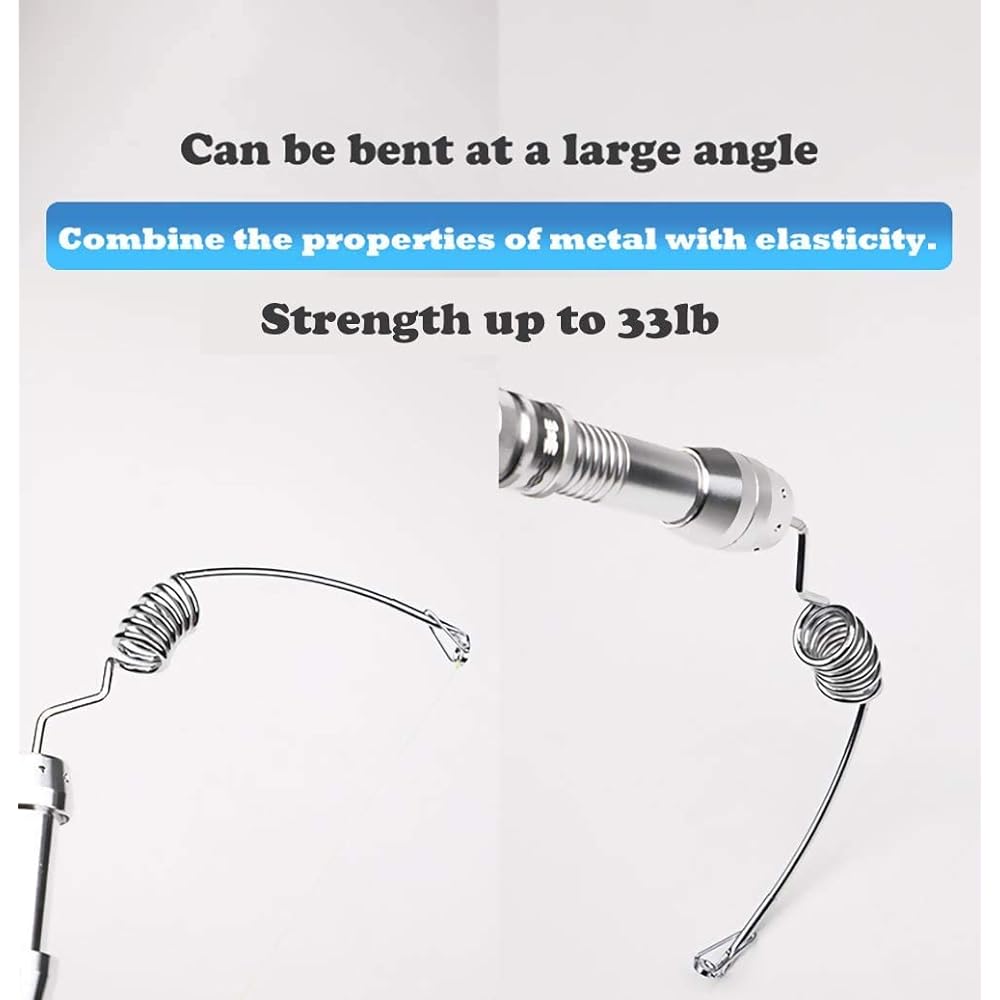 Earth Radius Mini 6 Coil Stainless Elastic Rod, Fishing Rod and Reel Combo, Small Spinning Wheel Aluminum Alloy Handle Fishing Rod for River, Lake, Reservoir, Ice Fishing, etc.