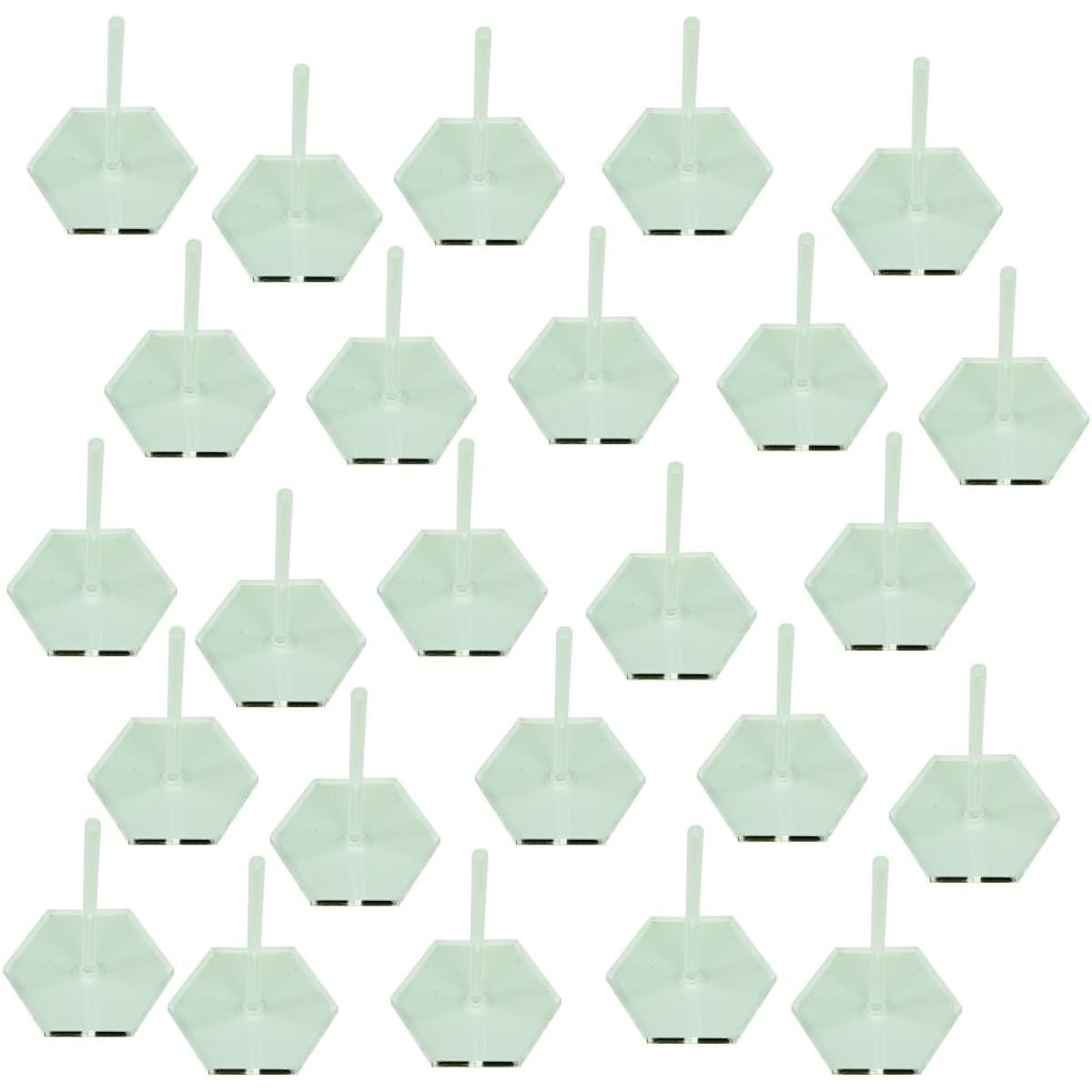 Acrylic Flight Stands, 1.375 inch Hexagon, 3mm Clear, 1.5 inch Peg (25)