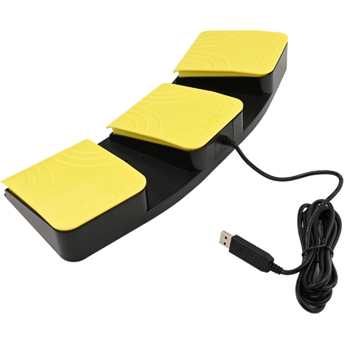 OLLGEN USB Foot Pedal for PC Gaming Optical Control Footswitch Computer Map Mouse Keyboard Hotkey Combination Key Key Press Simulator Program Page Turner Transcription HID (Triple Pedal)