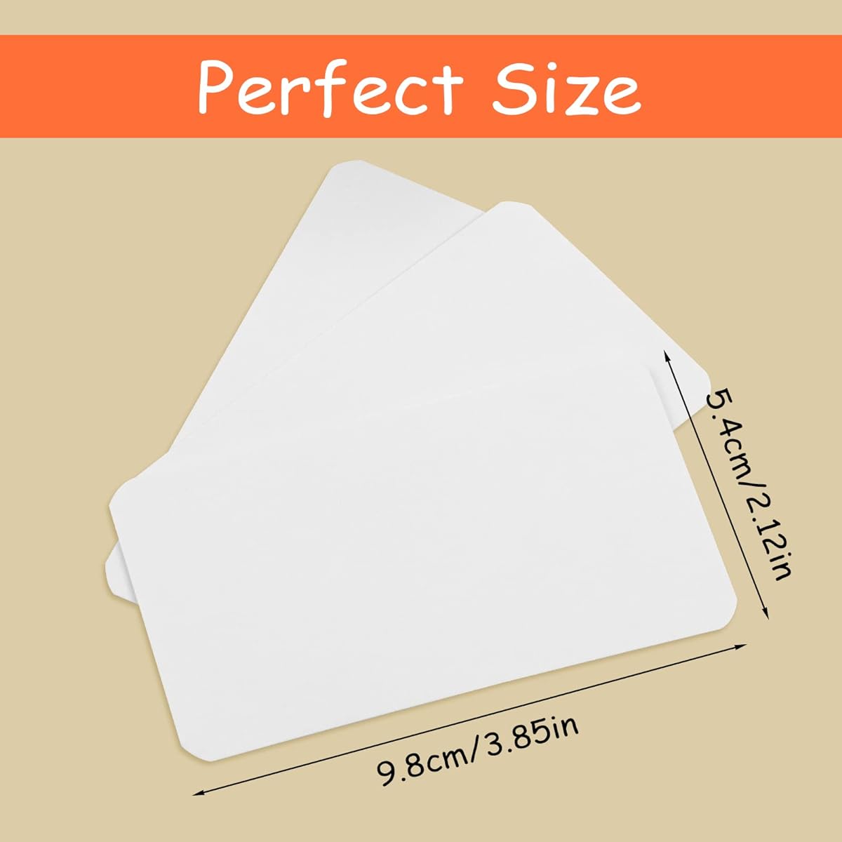 WYOMER 500pcs Blank Kraft Paper Business Cards, Message Memo Cards, Kraft Paper Tags, Mini Kraft Cards, Greeting Cards (3.9" x 2.1") (White)