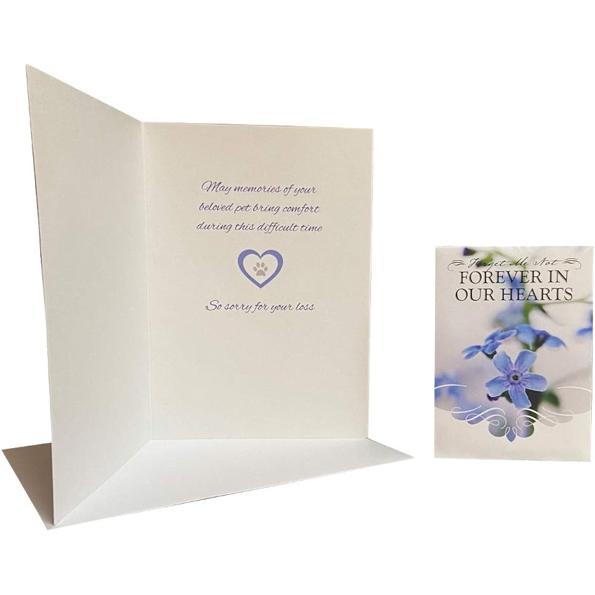 Dog Sucks Pet Sympathy Card & Bentley Seeds Forget Me Not Seed Packet Memorial Gift Set