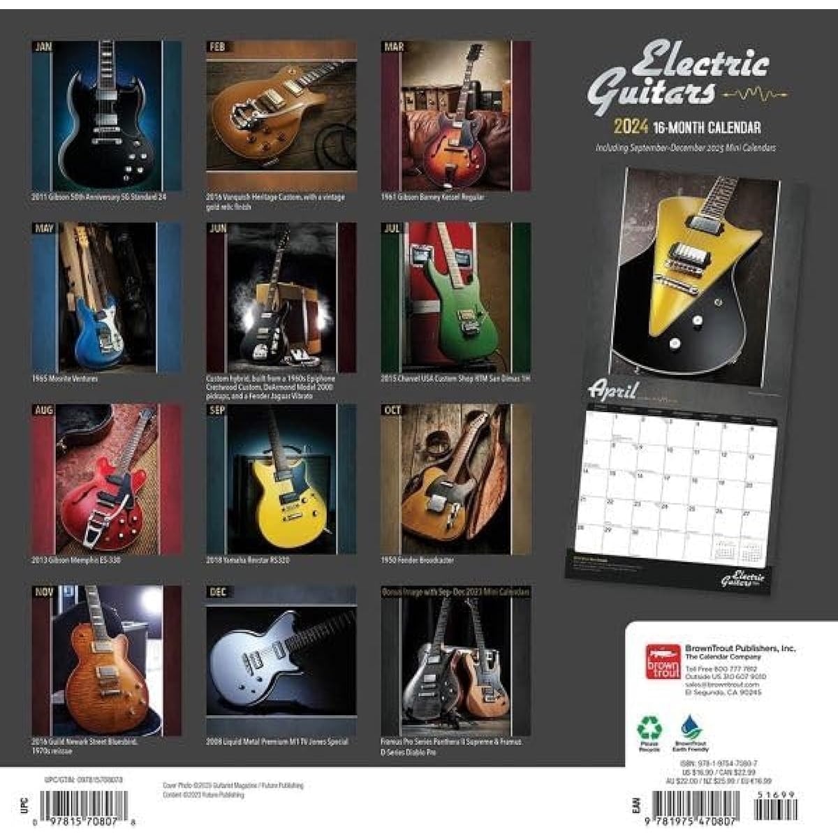 Electric Guitar 2024 Calendar