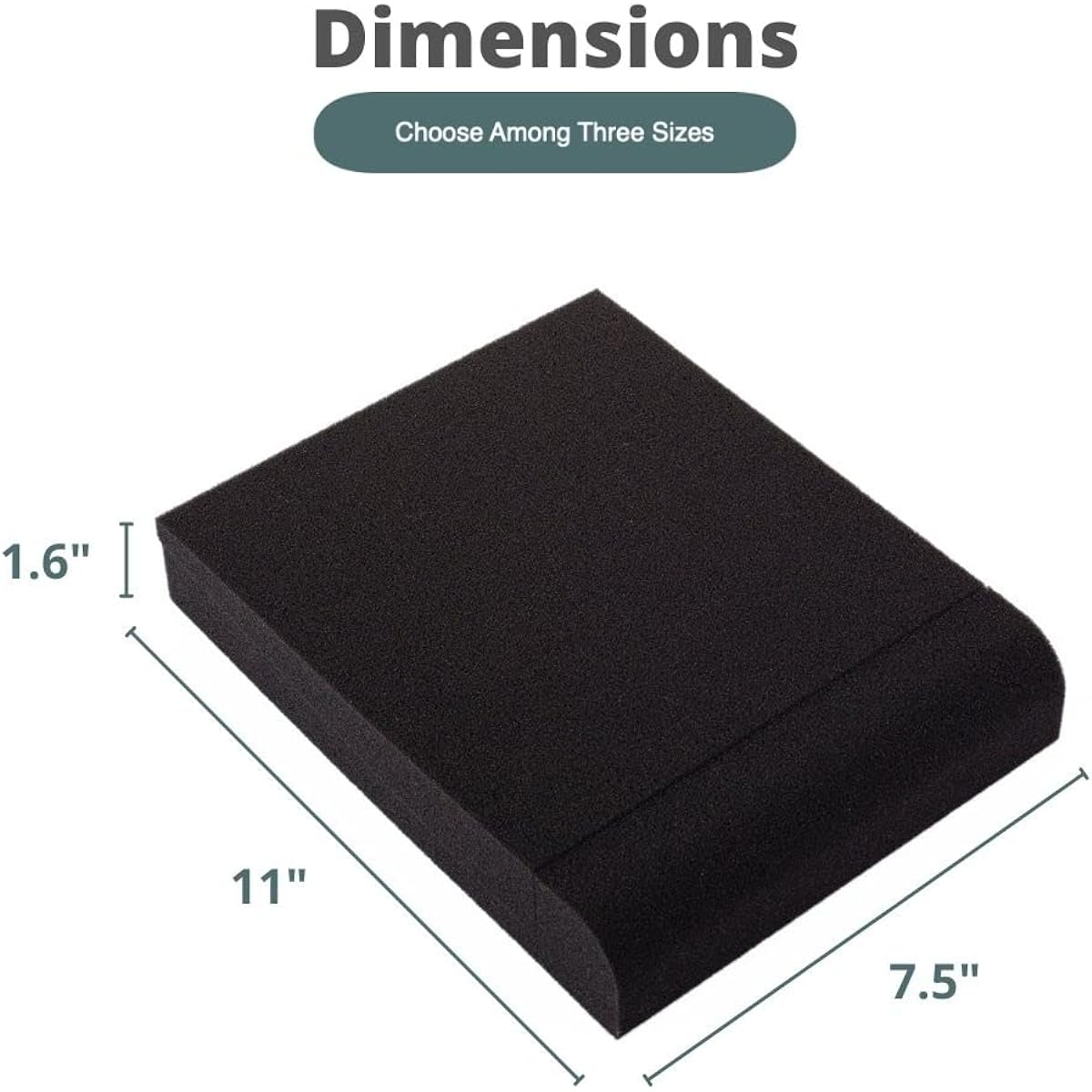 TRUE NORTH Studio Monitor Isolation Pad Pair (5" Speaker Isolation Pad) - Studio Monitor Pad - Sound Pad - Bookshelf Speaker Pad Isolation Pad for Speakers Speaker Foam