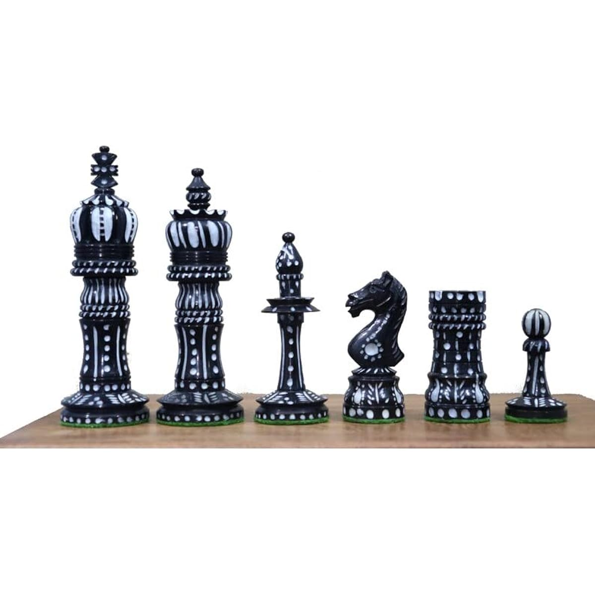King Cross Luxury Chess Set Camel Bone Hand Carved Staunton Series Bone Chess Pieces Only King 4.2