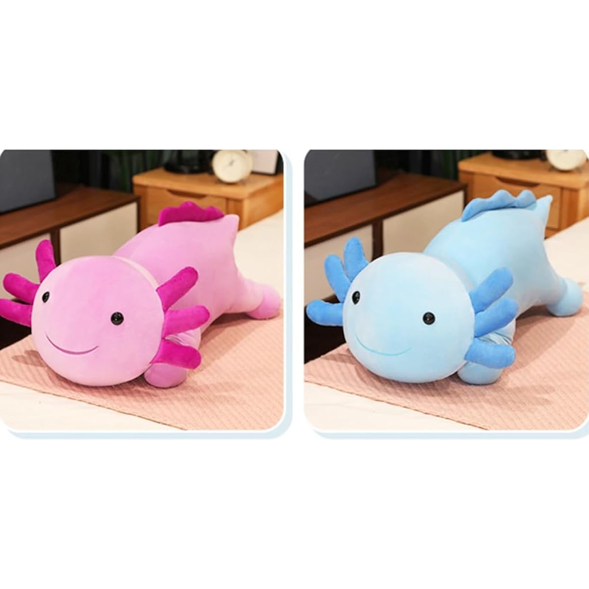 Plush toy cushion, axolotl, marine life pillow, hug pillow, stuffed axolotl, toy, newt, realistic cushion, cute, soft, sewn, highly elastic, comfortable, Aarhus, 90cm, sofa, Christmas present, sleeping pillow, fluffy, purple, soft, celebration