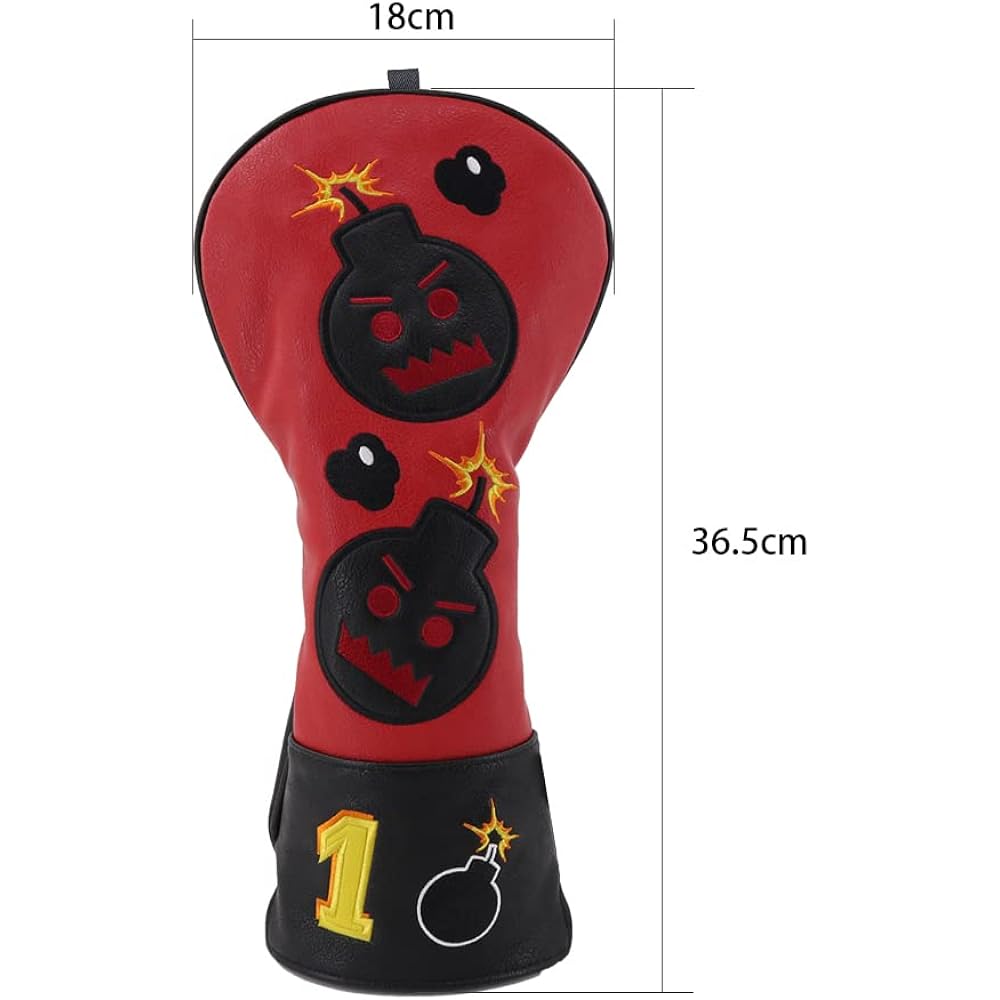 Golf head cover, golf wood cover set, single item, golf driver cover, fairway wood, utility use, DR use, FW UT, with number tag, popular, stylish, cool, bomb