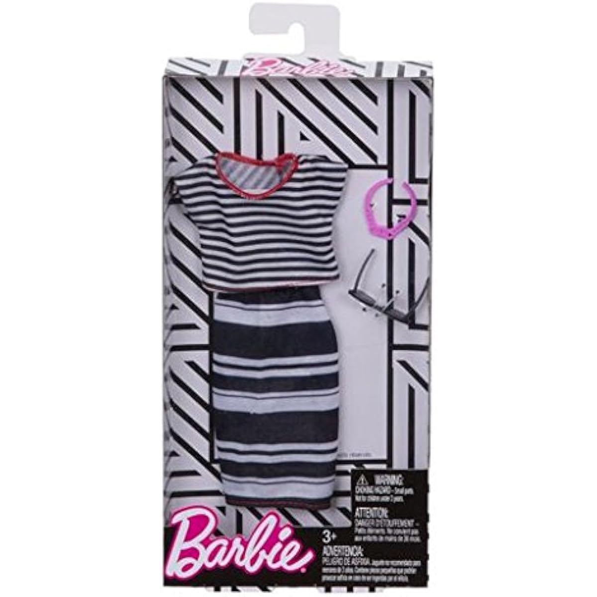 Barbie Fashions Complete Look Striped Top & Skirt Set