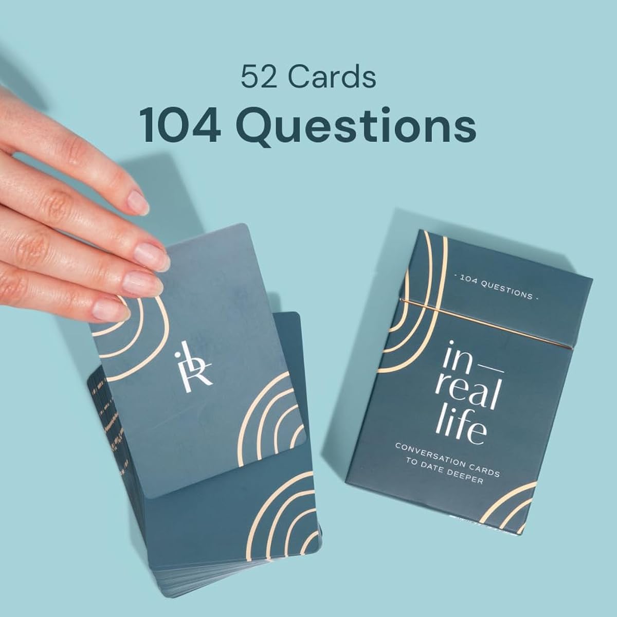 In Real Life Conversation Cards to Date Deeper: 104 Questions for Couples - Dating Game for New Couples - Couples Gifts