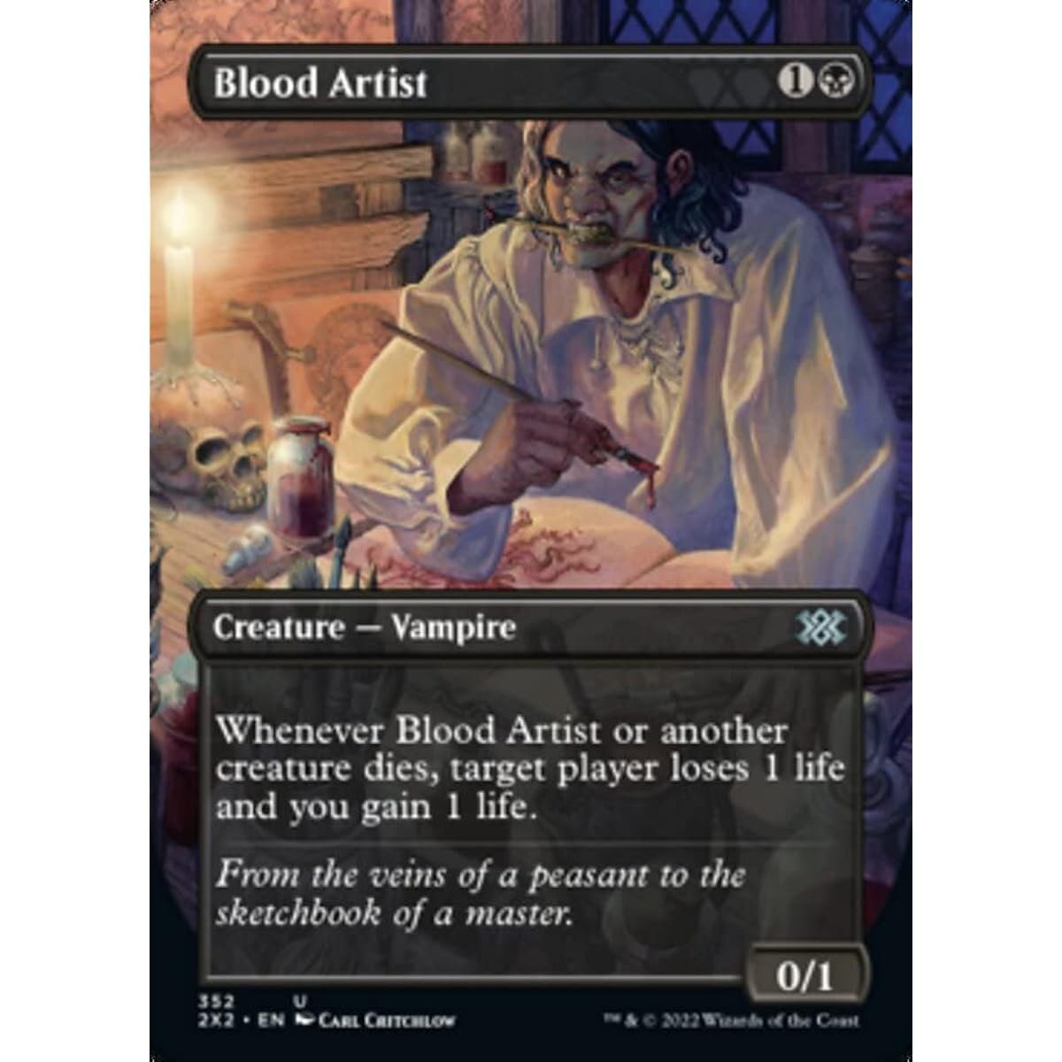 Magic: The Gathering - Blood Artist (352) - Borderless - Foil - Double Masters 2022
