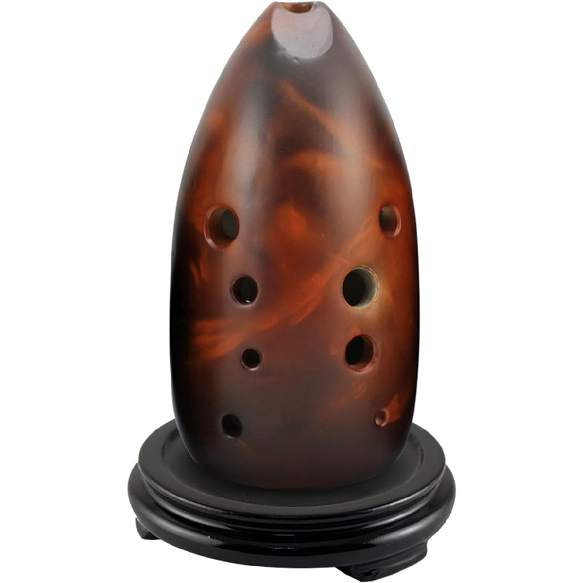 Professional 10 Hole Double Cavity Ocarina Penholder Shape Tao Xun Playing Instrument F Tune Smoke Xun Ocarina Musical Instrument (2)