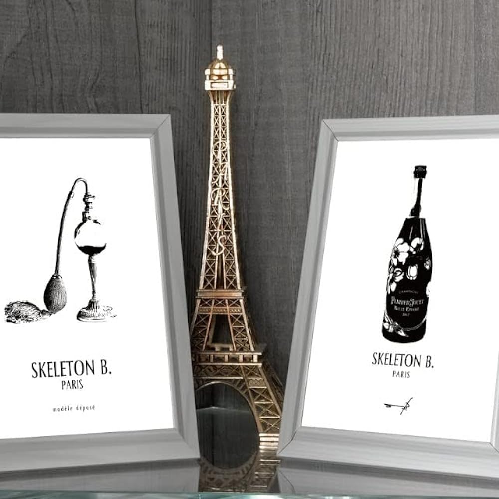 Poster A2 Art Poster Perrier-JOUET Belle Epoque Monochrome Monotone Stylish Interior Wall Champagne Bottle PERRIER-JOUET BELLE EPOQUE 2012 Black and White A2 Poster (594 x 420mm) No Frame