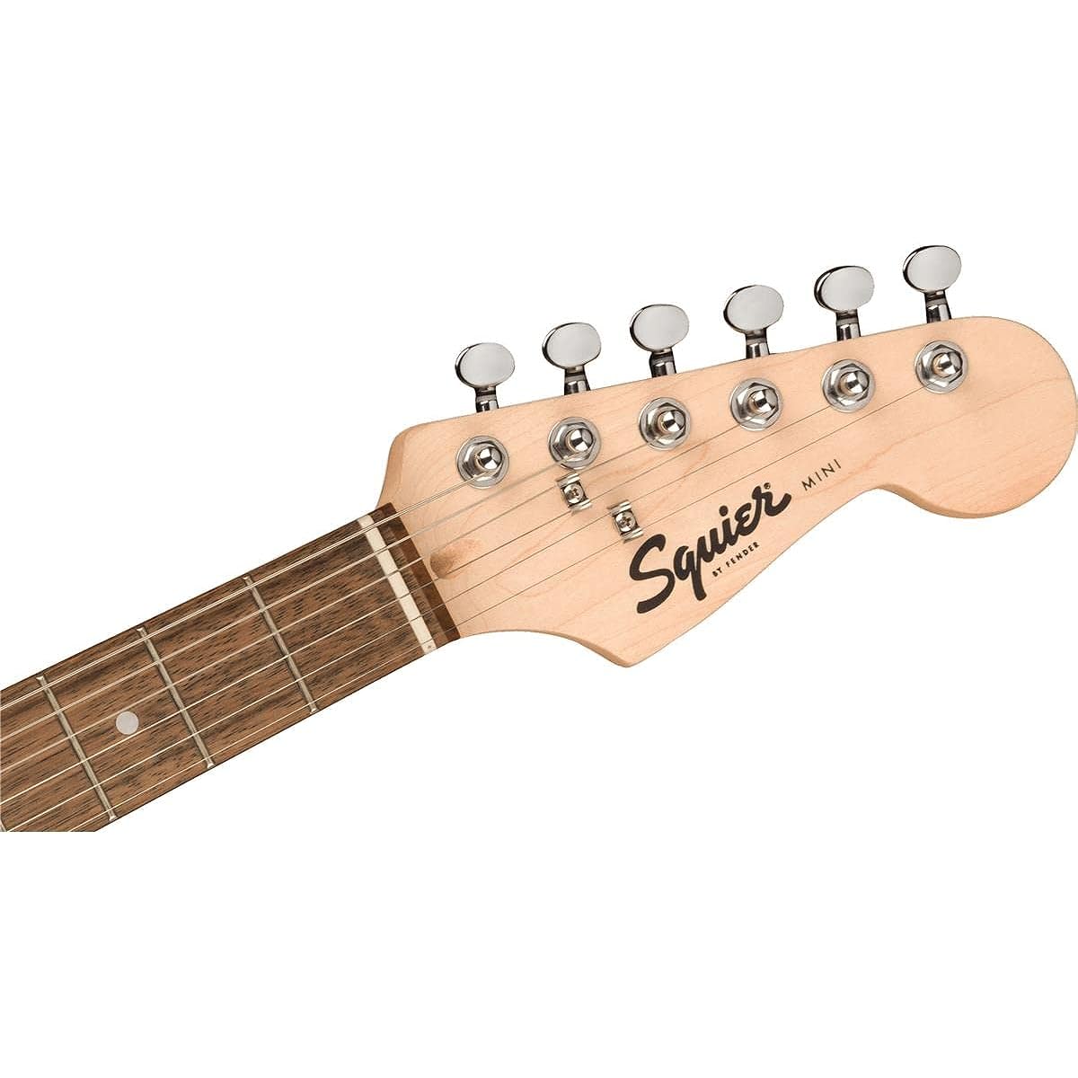 Squier Electric Guitar Mini Stratocaster®, Laurel Fingerboard, Shell Pink with Soft Case