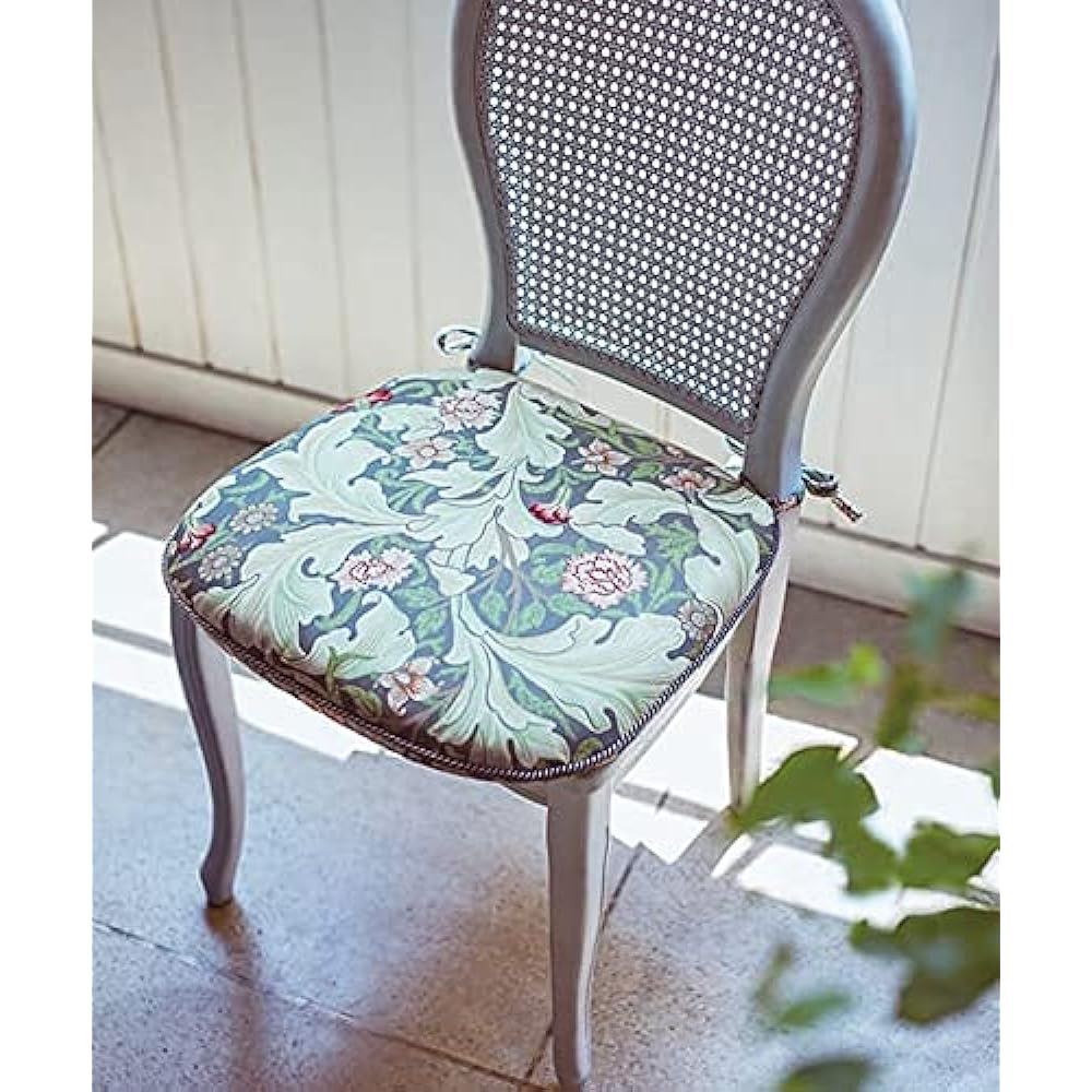 Kawashima Textile Cercon Morris Design Studio Seat Cushion Leicester Acanthus Blue Green 45×43cm LN1714