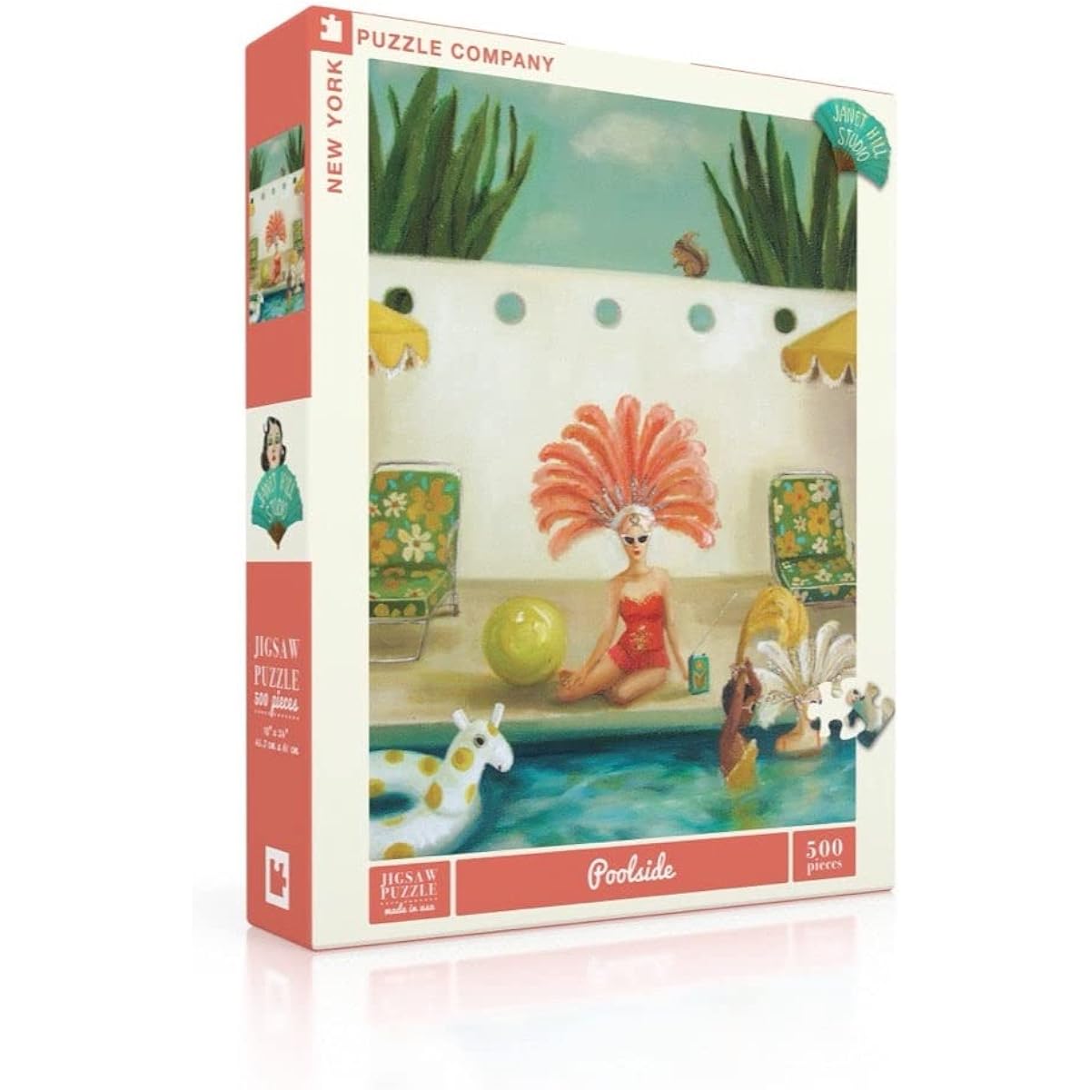 New York Puzzle Company Janet Hill Poolside 500 Piece Jigsaw Puzzle