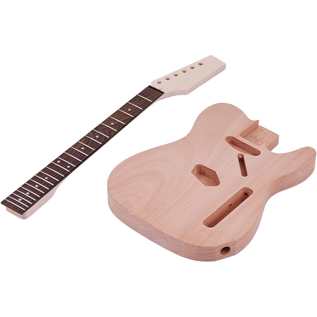 Solid wood electric guitar unfinished body guitar body maple wood neck rosewood fingerboard parts guitar body