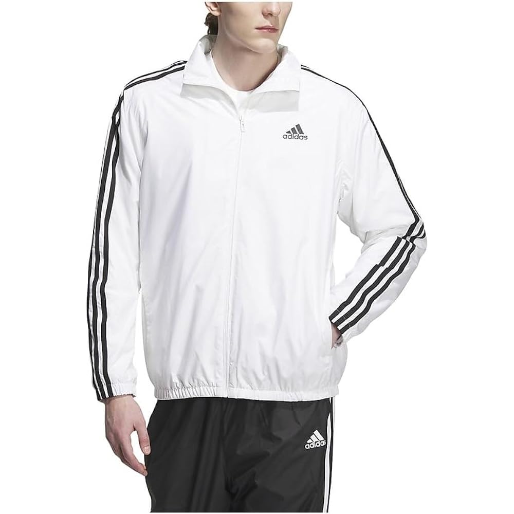 Adidas Jersey Top 3 Stripes Regular Fit WIND. RDY Windbreaker Jacket IJL65 Men's