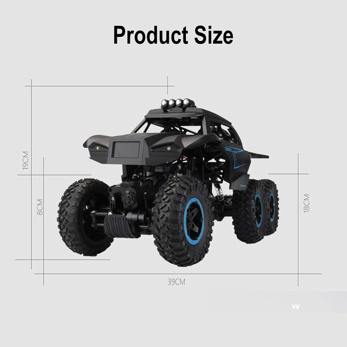 RC Car, 1:12 High Speed 6WD RC Off-Road Car RTR Buggy Monster Truck, 2.4Ghz Electric Toy Remote Control 50M Climbing, All-Terrain Rock Crawler Car Best Gift for Boys, Single Battery