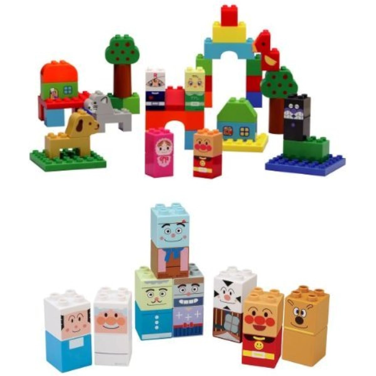 Block Lab Anpanman First Block Bucket L & Anpanman and Friends Blocks & Anpanman and Friends Blocks Set