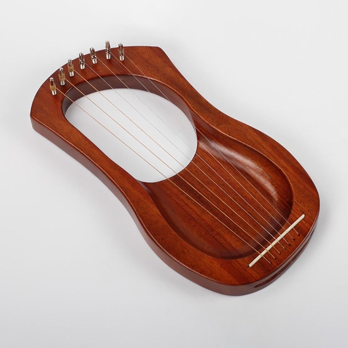 WowZza Lyra Harp 7 String Portable Mini Lyra Harp Solid Body Harp Stringed Instrument Easy to Learn/B